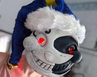 FNAF Moon Mask with LEDs, Jester Hat - Security Breach Cosplay (PREORDER)