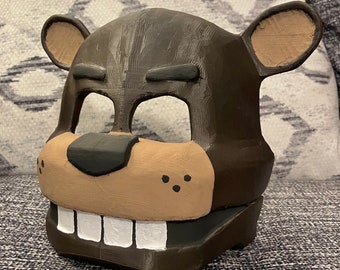 3D Printed Freddy Fazbear Mask - Fnaf Cosplay Costume
