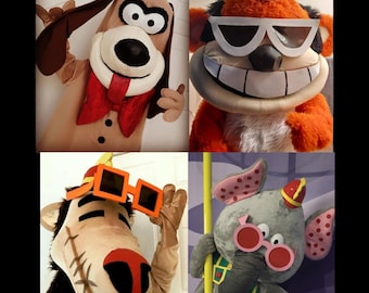 Banana Splits Mascot Costume: Fleegle, Drooper, Snorky, Bingo Cosplay CHOOSE