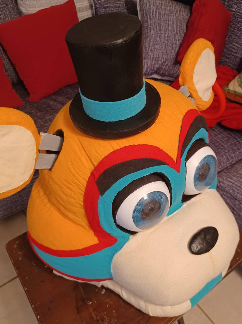 Fnaf Costume Glamrock Freddy Mask Security Breach Cosplay Five Etsy