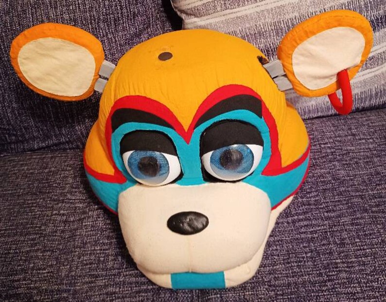 Fnaf Costume Glamrock Freddy Mask Security Breach Cosplay Five Etsy