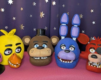 Set of 5: Five Nights at Freddy's Collection FNAF 1 Movie Freddy Fazbear Bonnie Chica Foxy Cupcake Golden Freddy PROPS animatronics PREORDER