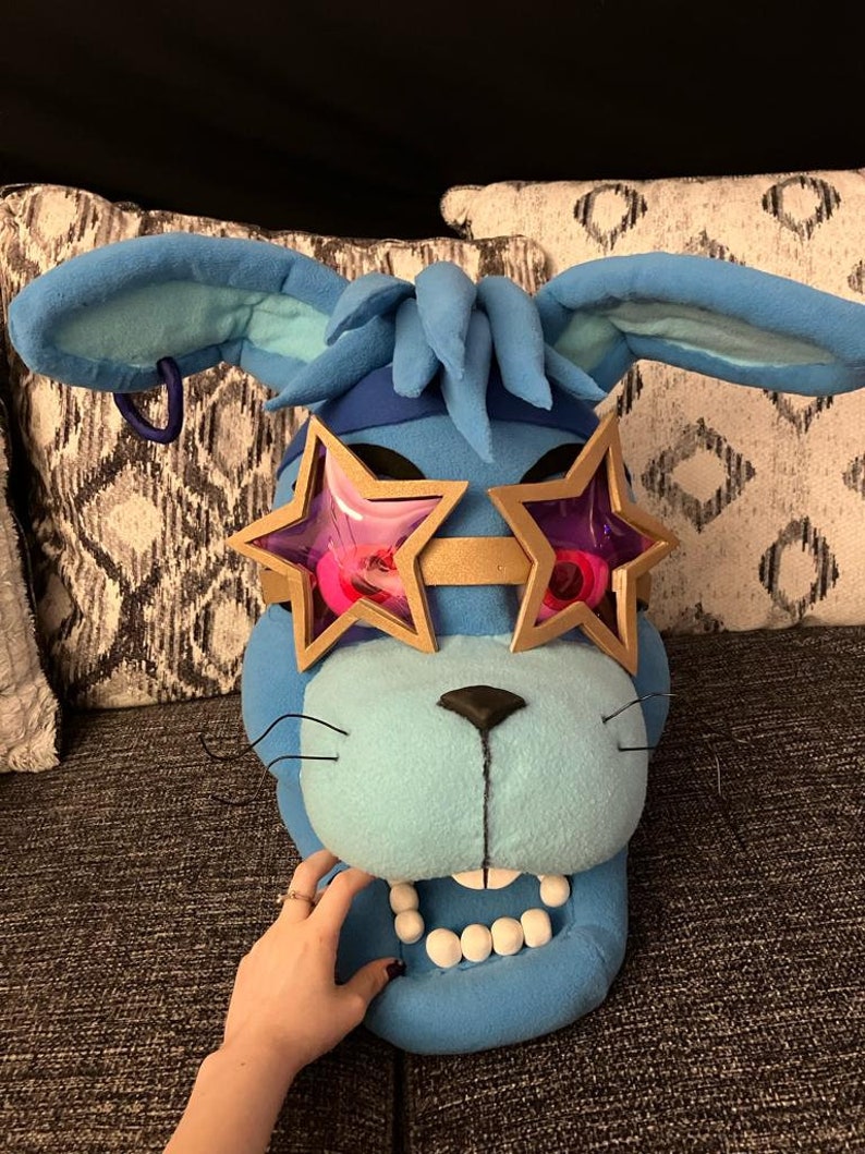 Glamrock Bonnie Mask, FNAF Costume Cosplay (pre-order) - Etsy