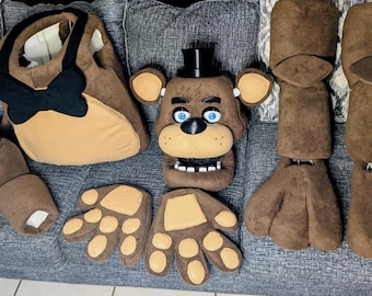 Freddy Fazbear Costume: Articulated Jaw, Removable Ears/custom LEDS/PREORDER/ READ Description/ Five Nights at Freddy's