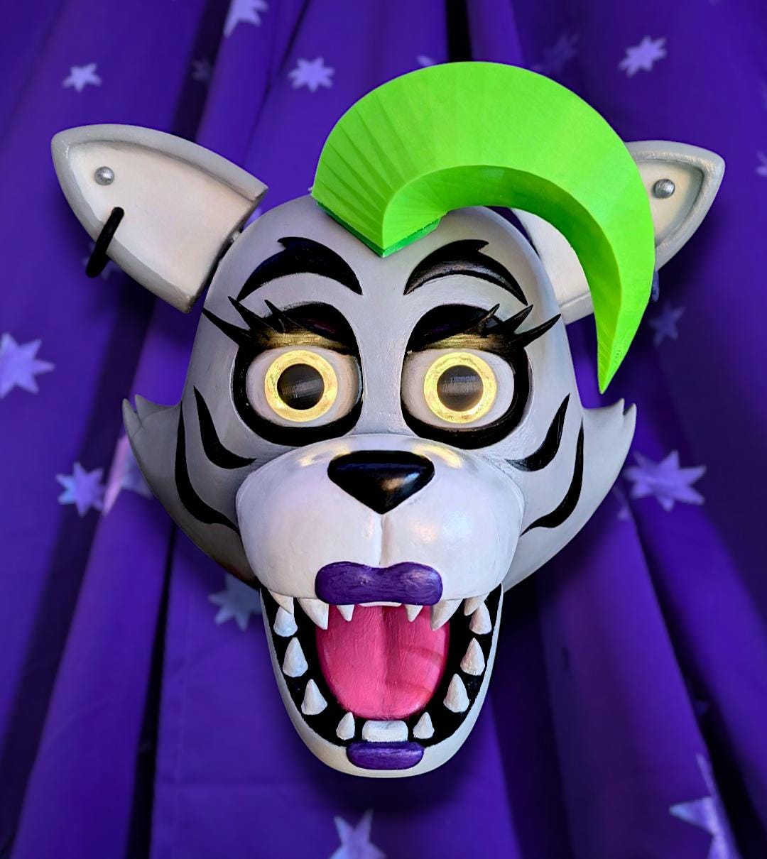 Roxanne Wolf Cosplay Roxy Security Breach Costume Fnaf Mask Glamrock Freddy Foxy Bonnie Chica Springtrap Five Night's at Freddy's MASK ONLY