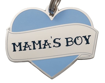 Pet Id Tag • Dog Id Tag • Dog Tag for Dogs • Personalized Tags • Dog Id Tag Engraved • Unique Dog Id Tag • Heart • Mama's Boy