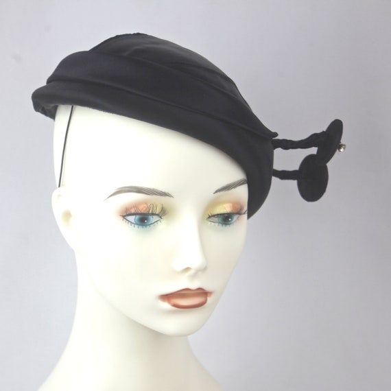 Vintage cocktail hat with fancy detail antennae a… - image 2