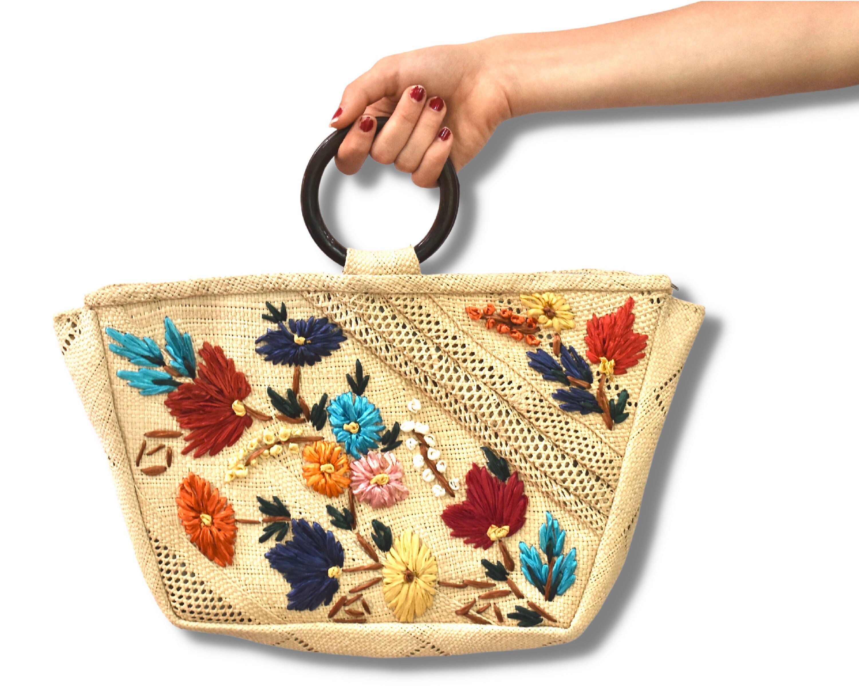 Antique Bag Bloomsbury Style Flower Embroidered Bags & Purses Handbags Clutches & Evening Bags 