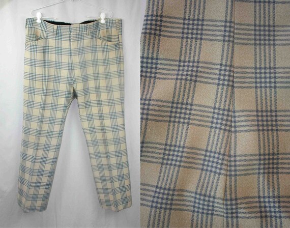 mens beige plaid pants