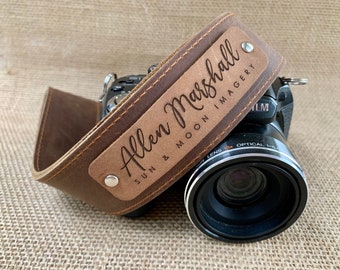 Photographer Gift, Custom Camera Strap, Leather Camera Straps, DSLR Camera Strap, 2nd Anniversary Gift, Christmas Gifts