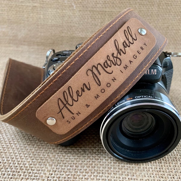 Photographer Gift, Custom Camera Strap, Leather Camera Straps, DSLR Camera Strap, 2nd Anniversary Gift, Christmas Gifts