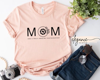 Custom Photography Mom Shirt as Mothers Day Gift, Photographer Mama Outfit