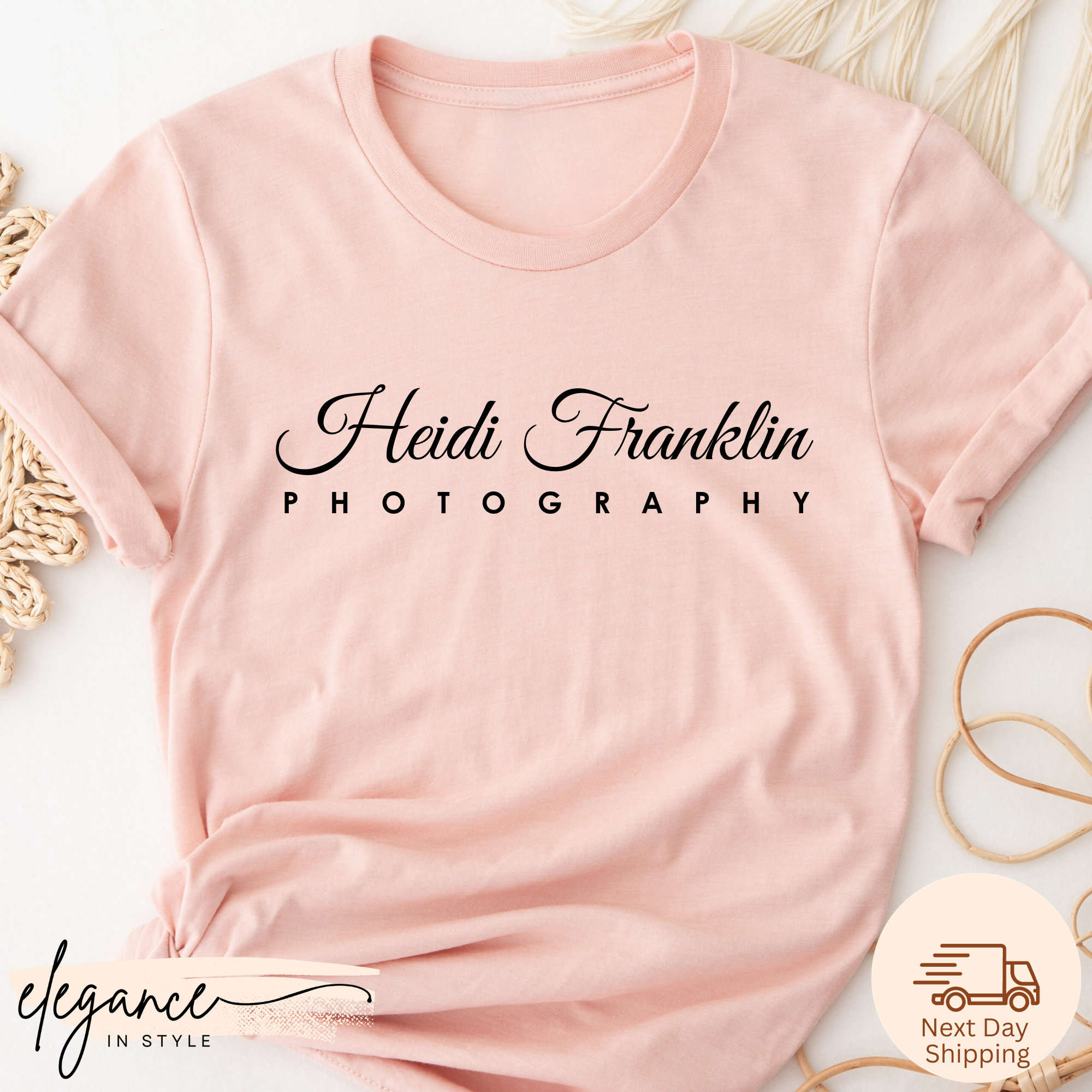Custom Photography Name Shirt, Photographer Outfit, Business Valentines Day Gift