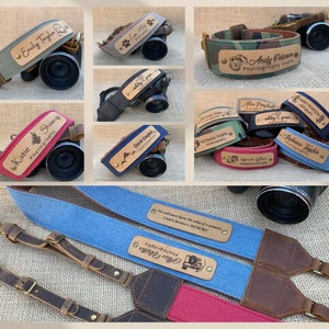 Personalized Leather Camera Strap, Custom Camera Strap, Wedding Photographer Gift, Christmas Gifts, DSLR Camera Strap, BFF Birthday Gift, Nikon Camera Strap, Canon Camera Strap, Camera Neck Strap, Father In Law Christmas Gift, Anniversary Gift