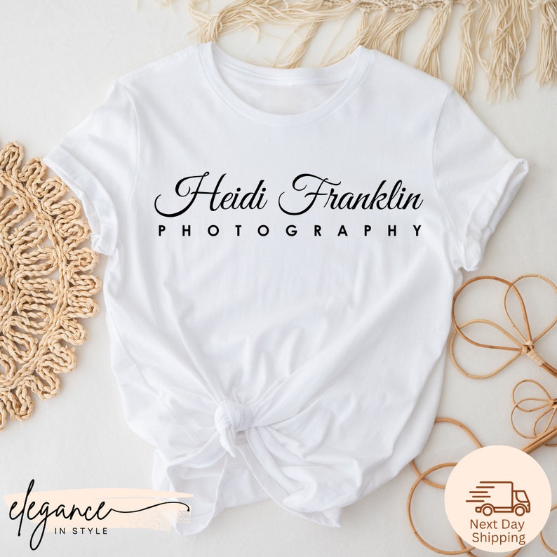 Custom Photography Name Shirt, Photographer Outfit, Business Valentines ...