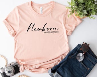 Newborn Photographer Shirt, Minimalist Baby Whisperer T-shirt Infant Photographer Surprise Christmas Gift