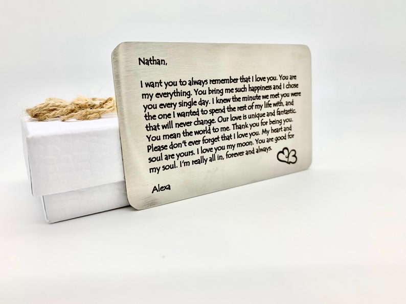 Thoughtful Anniversary Gift For Him Romantic Love Note Etsy
