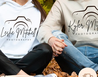 Photography Name Sweatshirt, Half Camera Hoodie, Photographer Valentines Day Gift