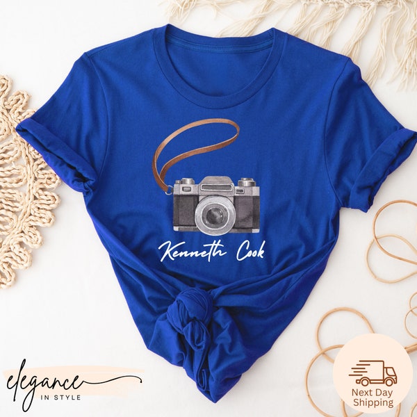 Custom Photographer Tee with Camera, Photography Logo Valentines Day Gift