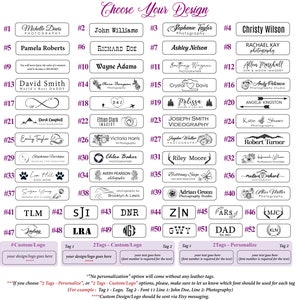 May include: A chart with 52 different logo designs for photographers, videographers, and other creative professionals. Each logo is numbered and includes a name and a brief description. The chart is a great resource for finding inspiration for a new logo.