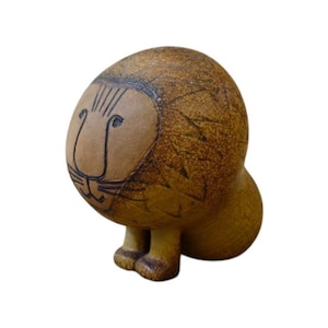Vintage keramisch beeldje Lisa Larson Africa-serie middelgrote leeuw