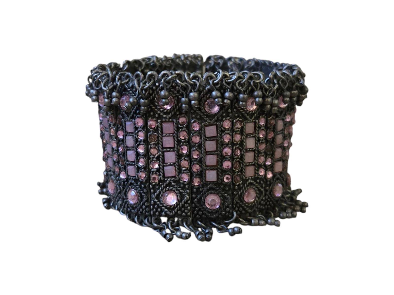 Rhinestone Fringe Bracelet - Etsy