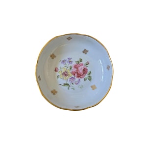 Porcelaine De France 5” Floral And Gold Dish