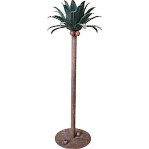 Vintage Metall Toleware Palme Kerzenhalter