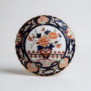 Antique Mason&#39;s Ironstone Imari &quot;Vase & Fence&quot; Plate, c. 1830 Chinoiserie