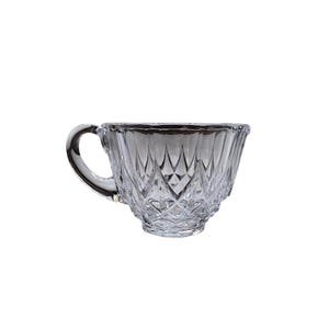 Val St Lambert Nicole Diamond Pattern Crystal Creamer - Pitcher - Mid-Century