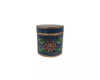 Antique Chinese Cloisonne Lidded Jar