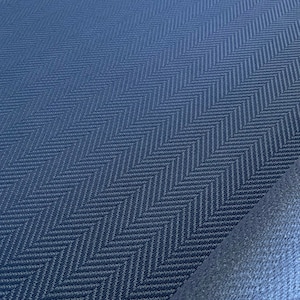 2.9 Yards) 50% Off Herringbone Upholstery Fabric / Navy / Blue / Textured Woven