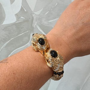 Rare Vintage Craft Ram’s Head Clamper Bracelet – Iconic Statement Jewelry