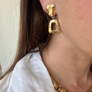 Vintage Givenchy Gold-Tone Designer Earrings – Iconic Luxury Statement