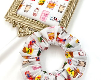 Asian Snacks Cotton Scrunchie