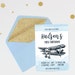 Vintage Plane DIY Printable Invitation Editable, Instant Download Boys ...