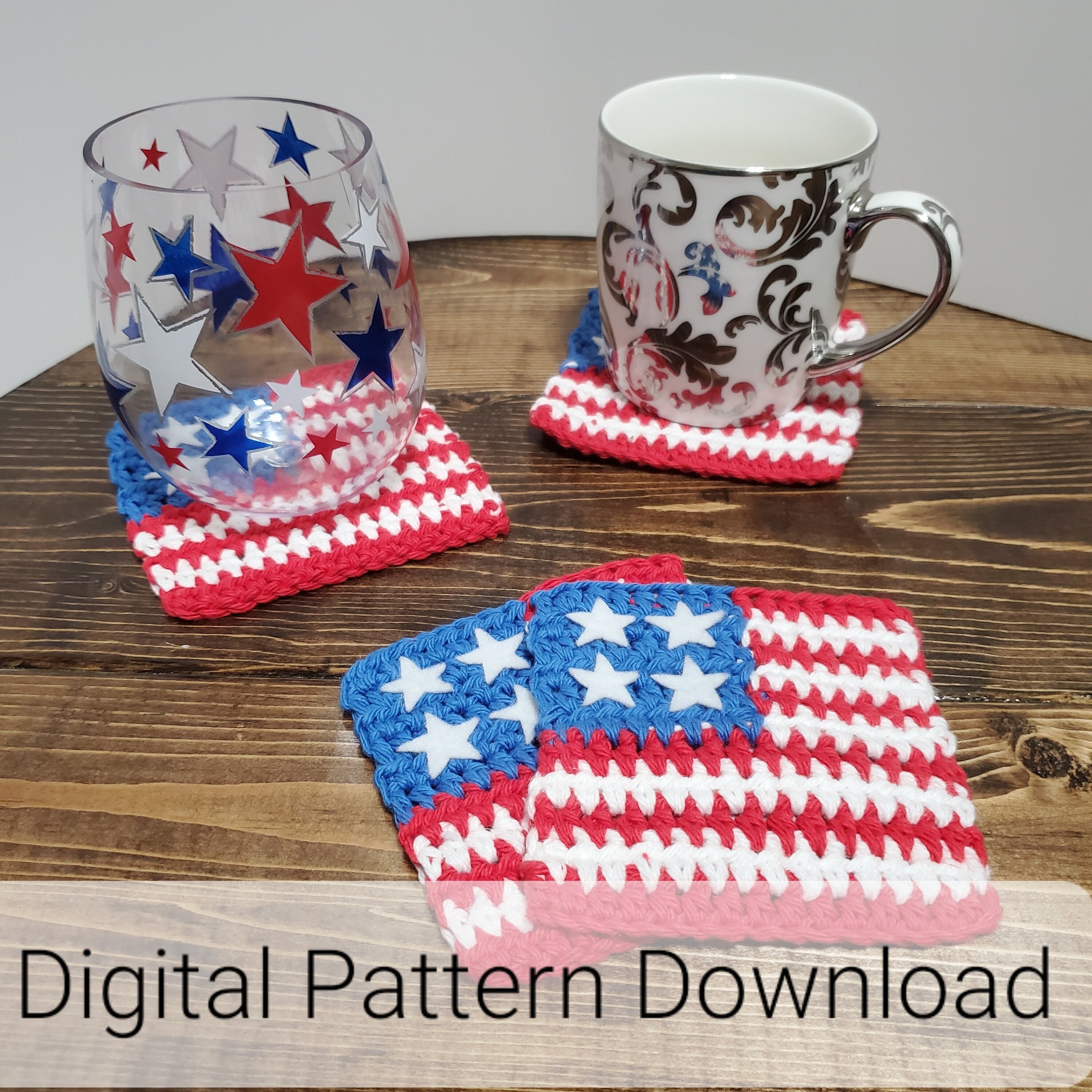 39 American Flag Crochet Patterns to Show Your Patriotic Style 23 Crochet American Flag Coaster