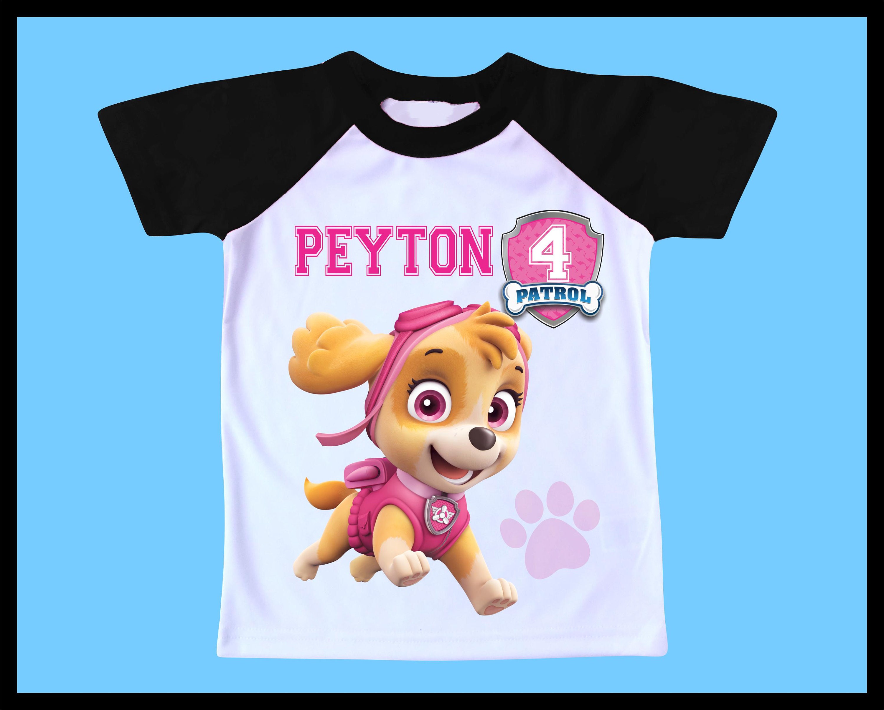 PERSONALIZED PAW PATROL Skye /& Everest BIRTHDAY SHIRT ADD NAME /& AGE FOR FAMILY