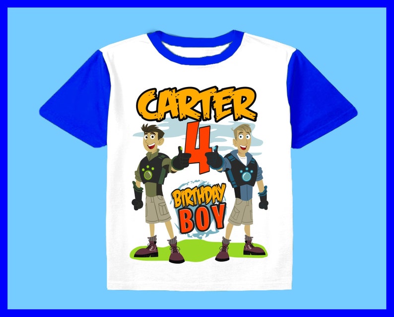 NEW CUSTOM PERSONALIZED Wild Kratts BIRTHDAY T SHIRT PARTY FAVOR ADD NAME