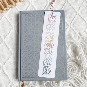 Bible Bookmark - Fruit of the Spirit | Bible Verse Bookmark | Bookmark for Bible | Christian Bookmark with Tassel | Floral Bookmark