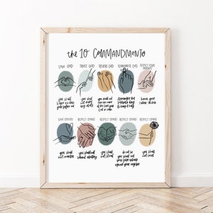 Ten Commandments Wall Art | Bible Verse Wall Art | Christian Print | Scripture Print | Scripture Wall Art | Bible Verse Art