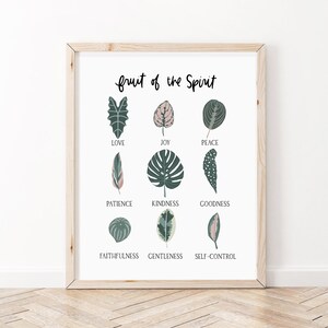 Fruit of the Spirit Wall Art | Christian Wall Art | Christian Print | Bible Verse Wall Art | Scripture Wall Art | Faith Print | Nature Print