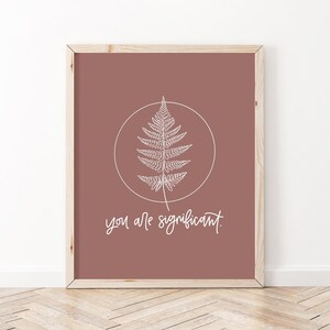 Affirmation Poster | Psychische Gesundheit Poster | Du bist Bedeutend | Positive Affirmationskarten | Motivierende Wandkunst | Therapie Büro Dekor