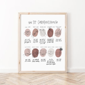 Ten Commandments Wall Art | Bible Verse Wall Art | Christian Print | Scripture Print | Scripture Wall Art | Bible Verse Art