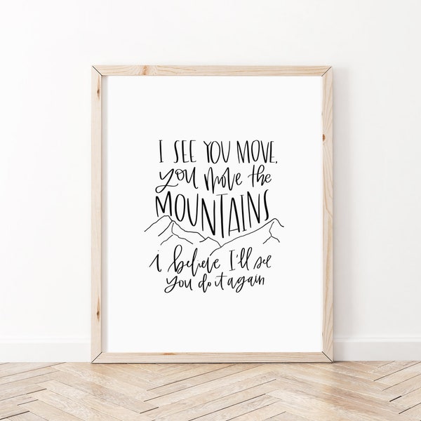 Christian Print | Do It Again Lyrics Faith Print | Christian Wall Art | Bible Verse Wall Art | Elevation Worship Lyrics | Faith Wall Art