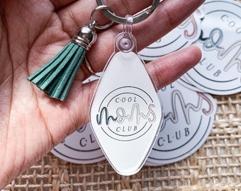 Cool Moms Club Keychain | Mothers Day Gift | Mama Keychain | Mothers Day Keychain | Mom Keychain | Gift for Mom | Motel Keychain