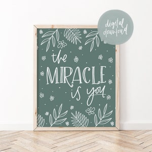 Encanto Printable | The Miracle is You Encanto Lyrics Digital Print | Kids Room Decor | Positive Affirmation for Kids | Inspired by Encanto