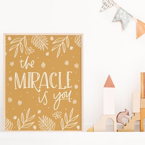 Encanto Wall Art | The Miracle Is You Encanto Print | Kids Room Decor Nursery Decor | Positive Affirmation for Kids | Childrens Room Decor
