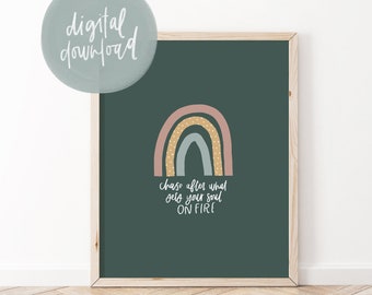 Affirmation Printable | Motivational Quote | Positive Affirmations Wall Art | Motivational Wall Art Printable | Follow Your Dreams