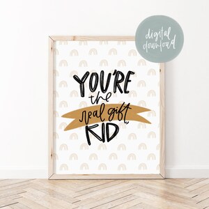 Encanto Printable | You&#39;re the Real Gift Kid Encanto Lyrics Print | Kids Room Decor | Positive Affirmation for Kids | Inspired by Encanto